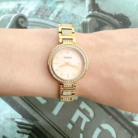 Fossil BQ3517 Karli Mini Three-Hand Rose Gold-Tone Stainless Steel Watch main image 5